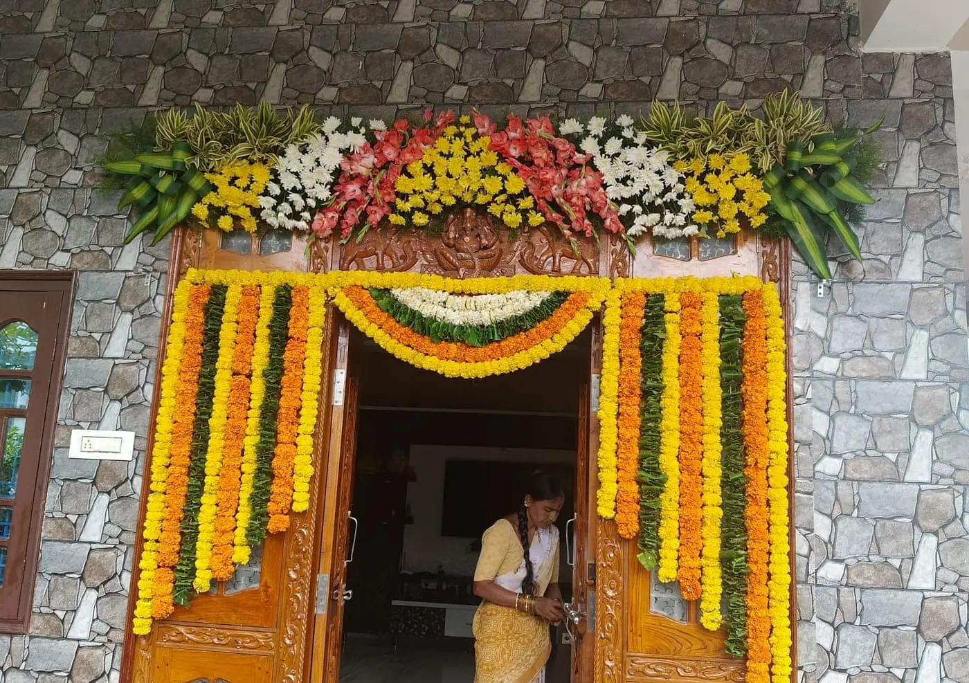 Marigold entrance and door decoration by LK Events (9)