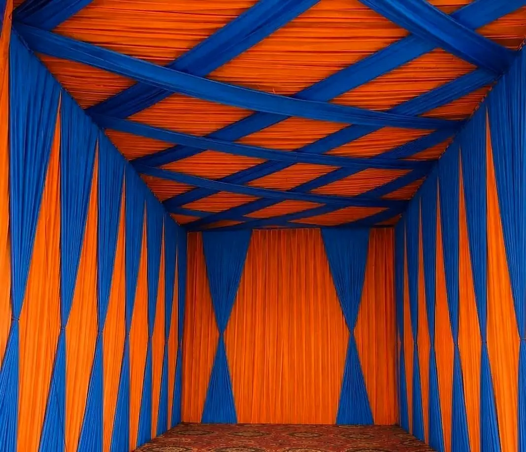 Festival pandal and cloth ceiling décor by LK Events (1)