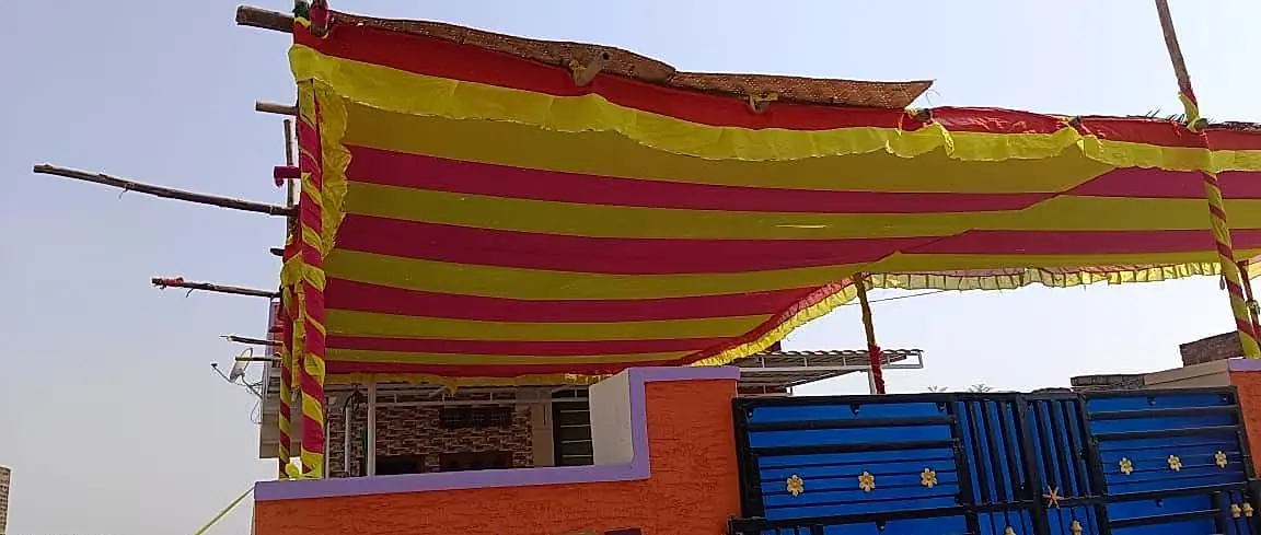Festival pandal and cloth ceiling décor by LK Events (3)