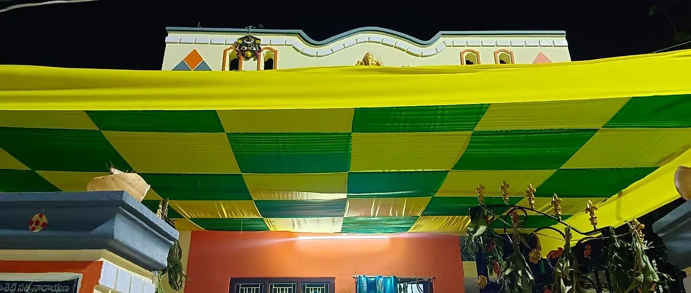 Festival pandal and cloth ceiling décor by LK Events (5)