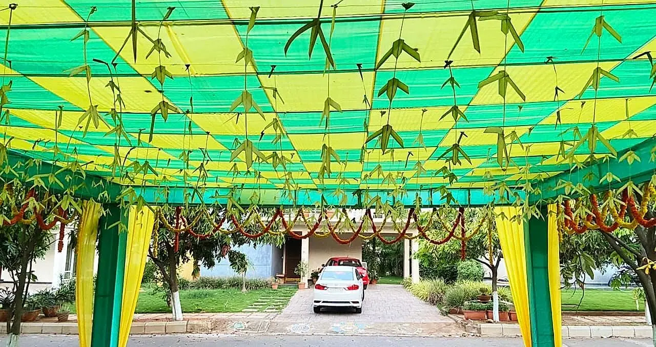 Festival pandal and cloth ceiling décor by LK Events (8)